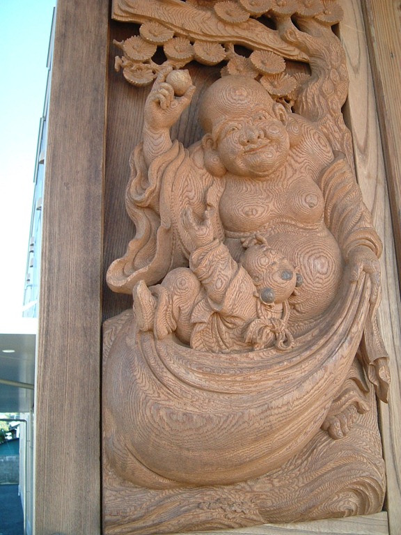 時代堤げ物 根付 在銘 友正 布袋様 唐子 鼠 彫刻 人物【CM254】 時代堤げ物 根付 在銘 友正 布袋様 唐子 鼠 彫刻 人物【CM254