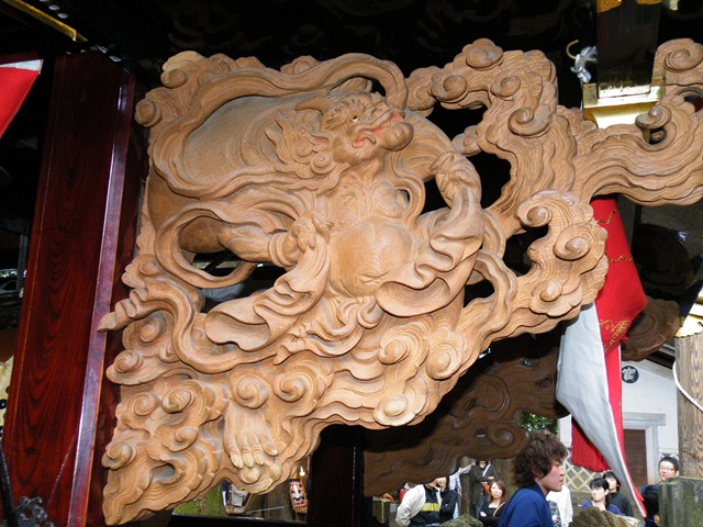 彫刻家原田蒼渓作 獅子の木彫り