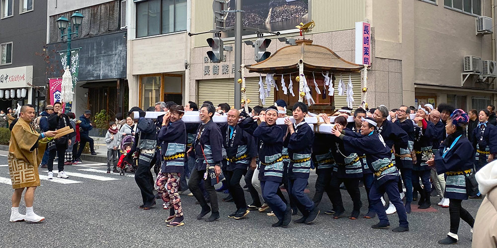 松本あめ市 深志神社神輿 松深會